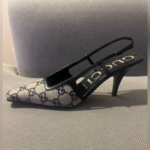 Gucci
Gucci GG Slingback Mid-Heel Pumps
